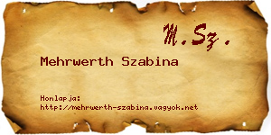 Mehrwerth Szabina névjegykártya